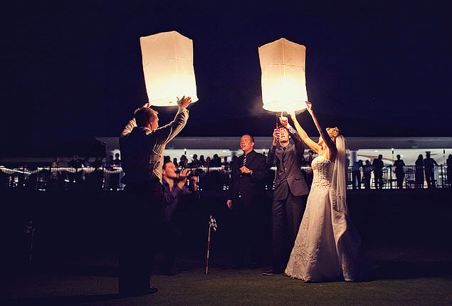 Cape Town Wedding Send Off Sky Lantern